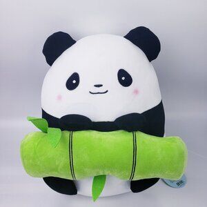Takashoji 14" Panda Holding Big Bamboo Plush - Round1 Exclusive Prize (NWT)